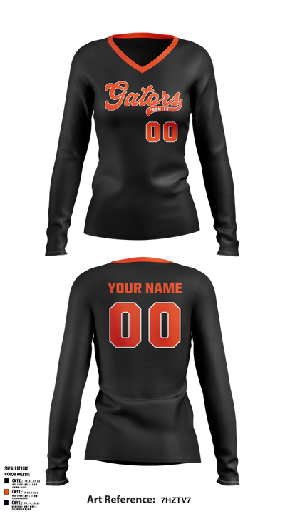 Indiana Gators Premier 6592407 Women's Long Sleeve V-neck Shirt - 1