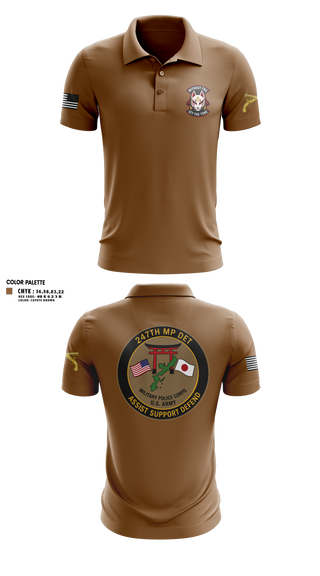 Short Sleeve Performance Polo, 247TH Military Police Detachment, Army, Teamtime, Team time, sublimation, custom sports apparel, team uniforms, spirit wear, spiritwear, sports uniforms, custom shirts, team store, custom team store, fundraiser sports, apparel fundraiser