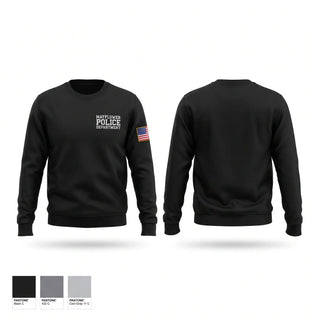 Crew Neck Sweatshirt, Mayflower Police Department, Police, Teamtime, Team time, sublimation, custom sports apparel, team uniforms, spirit wear, spiritwear, sports uniforms, custom shirts, team store, custom team store, fundraiser sports, apparel fundraiser