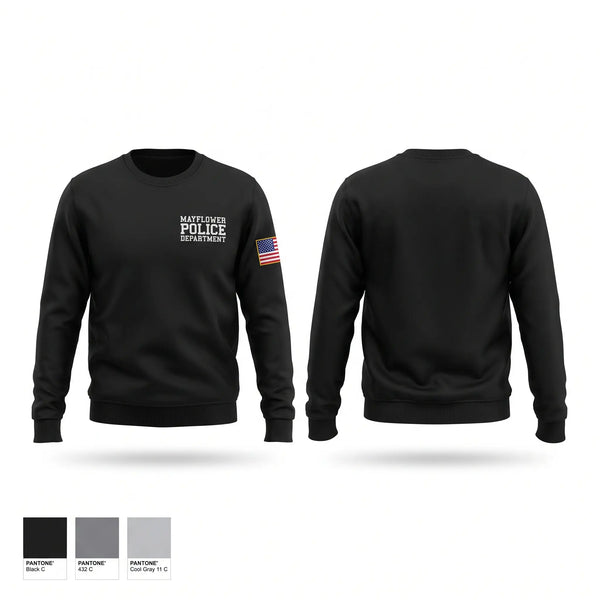 Crew Neck Sweatshirt, Mayflower Police Department, Police, Teamtime, Team time, sublimation, custom sports apparel, team uniforms, spirit wear, spiritwear, sports uniforms, custom shirts, team store, custom team store, fundraiser sports, apparel fundraiser
