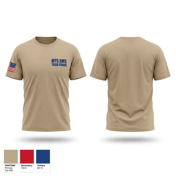 Old School Cotton Feel Shirt, Nys Ems Task Force, EMS/EMT, Teamtime, Team time, sublimation, custom sports apparel, team uniforms, spirit wear, spiritwear, sports uniforms, custom shirts, team store, custom team store, fundraiser sports, apparel fundraiser