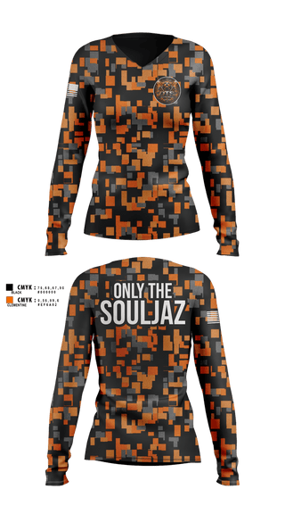 Womens Long Sleeve Vneck Shirt, OTS, , Teamtime, Team time, sublimation, custom sports apparel, team uniforms, spirit wear, spiritwear, sports uniforms, custom shirts, team store, custom team store, fundraiser sports, apparel fundraiser
