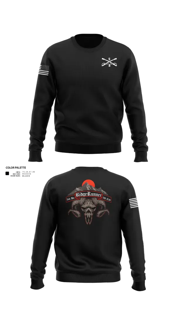Crew Neck Sweatshirt, 1st Platoon / B CO / 2-5 CAV, Army, Teamtime, Team time, sublimation, custom sports apparel, team uniforms, spirit wear, spiritwear, sports uniforms, custom shirts, team store, custom team store, fundraiser sports, apparel fundraiser