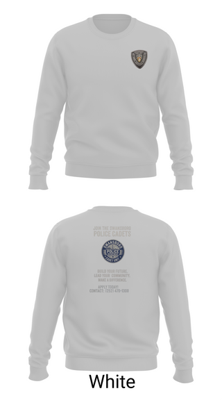 Crew Neck Sweatshirt, Swansboro police cadets, Police, Teamtime, Team time, sublimation, custom sports apparel, team uniforms, spirit wear, spiritwear, sports uniforms, custom shirts, team store, custom team store, fundraiser sports, apparel fundraiser
