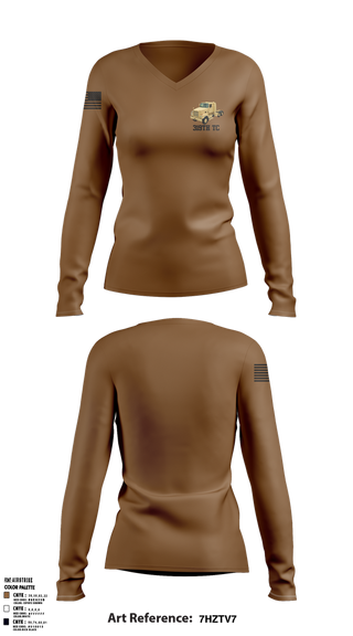 Womens Long Sleeve Vneck Shirt, 319th TC, , Teamtime, Team time, sublimation, custom sports apparel, team uniforms, spirit wear, spiritwear, sports uniforms, custom shirts, team store, custom team store, fundraiser sports, apparel fundraiser