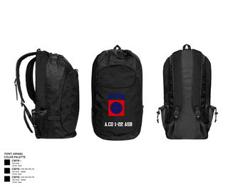 Gear Bag, A.Co 1-22 ASB, , Teamtime, Team time, sublimation, custom sports apparel, team uniforms, spirit wear, spiritwear, sports uniforms, custom shirts, team store, custom team store, fundraiser sports, apparel fundraiser