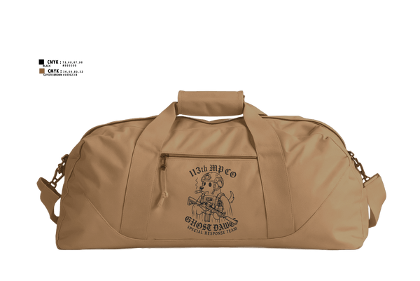 Duffle Bag, 113th MP CO, Army, Teamtime, Team time, sublimation, custom sports apparel, team uniforms, spirit wear, spiritwear, sports uniforms, custom shirts, team store, custom team store, fundraiser sports, apparel fundraiser