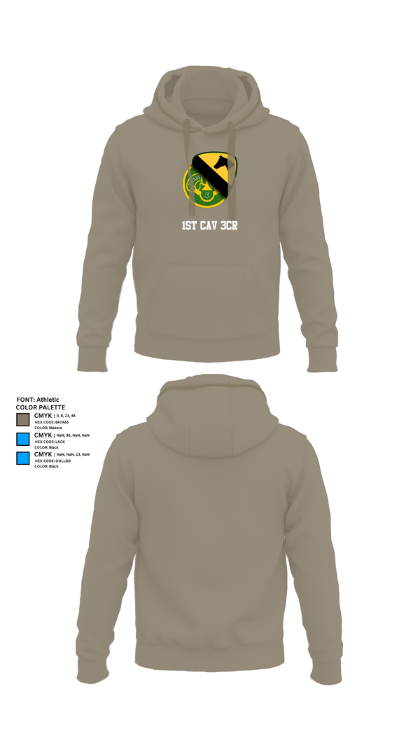 Hoodie, 1st Cav 3CR, , Teamtime, Team time, sublimation, custom sports apparel, team uniforms, spirit wear, spiritwear, sports uniforms, custom shirts, team store, custom team store, fundraiser sports, apparel fundraiser