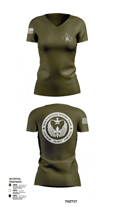 3-156 15522771 Women's Short Sleeve V-neck Shirt - 58
