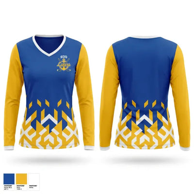 Soo Lakers 78997656 Women's Long Sleeve V-neck Shirt - 1