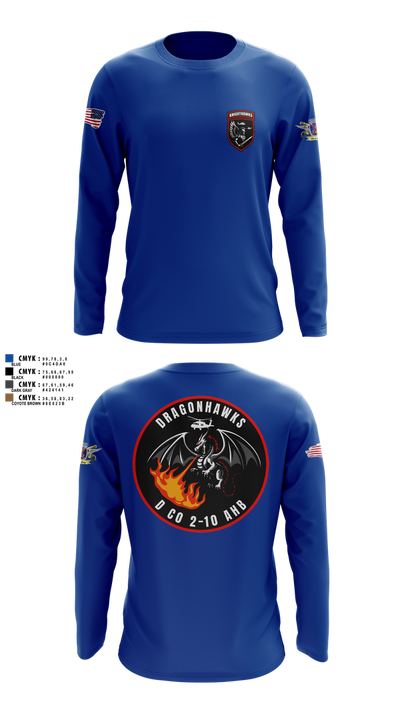 2-10 AHB Knighthawks 14380811 Long Sleeve Performance Shirt 71