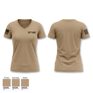 Womens Short Sleeve Vneck Shirt, 167th HHC, Army, Teamtime, Team time, sublimation, custom sports apparel, team uniforms, spirit wear, spiritwear, sports uniforms, custom shirts, team store, custom team store, fundraiser sports, apparel fundraiser