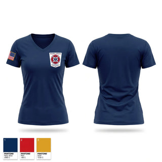 Womens Short Sleeve Vneck Shirt, Dillon County Emergency Services, Fire Department, Teamtime, Team time, sublimation, custom sports apparel, team uniforms, spirit wear, spiritwear, sports uniforms, custom shirts, team store, custom team store, fundraiser sports, apparel fundraiser