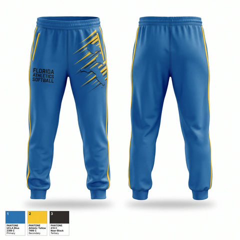 Sweatpants, Florida Athletics Softball, Softball, Teamtime, Team time, sublimation, custom sports apparel, team uniforms, spirit wear, spiritwear, sports uniforms, custom shirts, team store, custom team store, fundraiser sports, apparel fundraiser