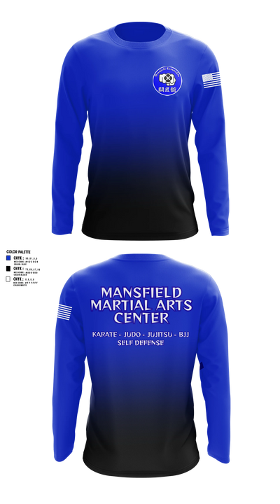 Mansfield Martial Arts Center Long Sleeve Rash Guard Shirt - 8