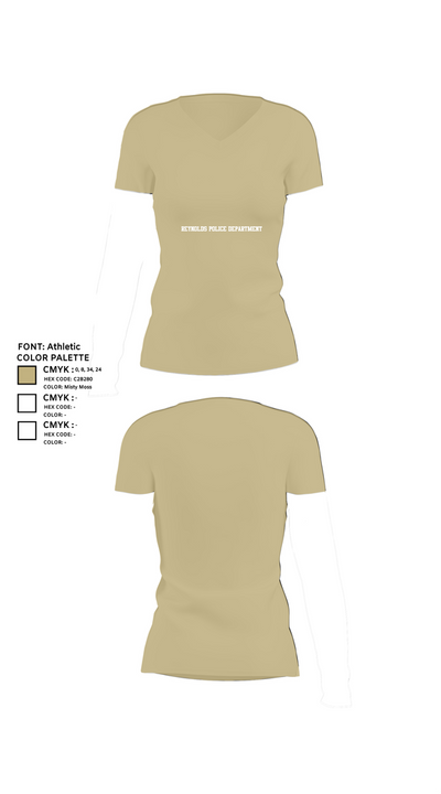 Reynolds Police Department 29344398 Women's Short Sleeve V-neck Shirt - 80