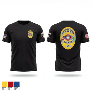 Short Sleeve Performance Shirt, Jenks Public Schools Police Department, Police, Teamtime, Team time, sublimation, custom sports apparel, team uniforms, spirit wear, spiritwear, sports uniforms, custom shirts, team store, custom team store, fundraiser sports, apparel fundraiser