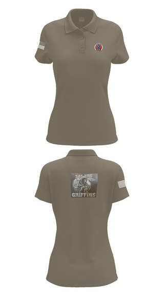 Womens Short Sleeve Performance Polo, 345th TRS, , Teamtime, Team time, sublimation, custom sports apparel, team uniforms, spirit wear, spiritwear, sports uniforms, custom shirts, team store, custom team store, fundraiser sports, apparel fundraiser