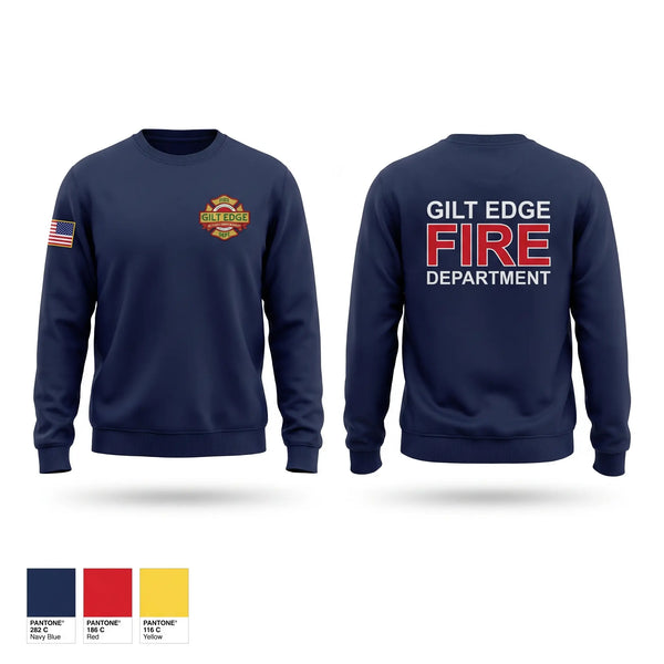 Crew Neck Sweatshirt, Gilt Edge Fire Department, Fire Department, Teamtime, Team time, sublimation, custom sports apparel, team uniforms, spirit wear, spiritwear, sports uniforms, custom shirts, team store, custom team store, fundraiser sports, apparel fundraiser