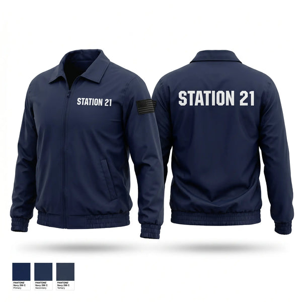 Windbreaker, Station 21, Fire Department, Teamtime, Team time, sublimation, custom sports apparel, team uniforms, spirit wear, spiritwear, sports uniforms, custom shirts, team store, custom team store, fundraiser sports, apparel fundraiser