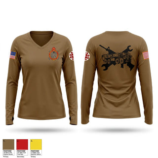 Womens Long Sleeve Vneck Shirt, 294th ESC, Army, Teamtime, Team time, sublimation, custom sports apparel, team uniforms, spirit wear, spiritwear, sports uniforms, custom shirts, team store, custom team store, fundraiser sports, apparel fundraiser