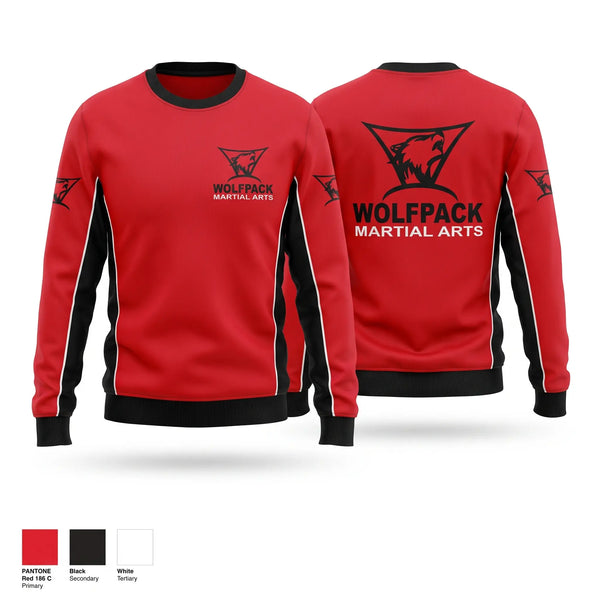 Crew Neck Sweatshirt, Wolfpack Martial Arts, , Teamtime, Team time, sublimation, custom sports apparel, team uniforms, spirit wear, spiritwear, sports uniforms, custom shirts, team store, custom team store, fundraiser sports, apparel fundraiser