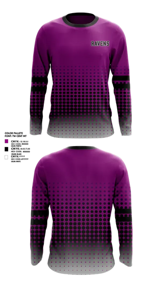 Long Sleeve Performance Shirt, RAVENS, , Teamtime, Team time, sublimation, custom sports apparel, team uniforms, spirit wear, spiritwear, sports uniforms, custom shirts, team store, custom team store, fundraiser sports, apparel fundraiser