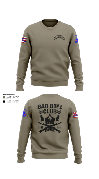 Crew Neck Sweatshirt, Bullet Club Bad Boyz, Men's BasketballArmy, Teamtime, Team time, sublimation, custom sports apparel, team uniforms, spirit wear, spiritwear, sports uniforms, custom shirts, team store, custom team store, fundraiser sports, apparel fundraiser