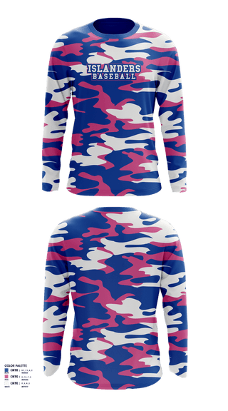 Long Sleeve Performance Shirt, Islanders, Baseball, Teamtime, Team time, sublimation, custom sports apparel, team uniforms, spirit wear, spiritwear, sports uniforms, custom shirts, team store, custom team store, fundraiser sports, apparel fundraiser