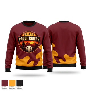 Crew Neck Sweatshirt, Valley RoughRiders, Baseball, Teamtime, Team time, sublimation, custom sports apparel, team uniforms, spirit wear, spiritwear, sports uniforms, custom shirts, team store, custom team store, fundraiser sports, apparel fundraiser