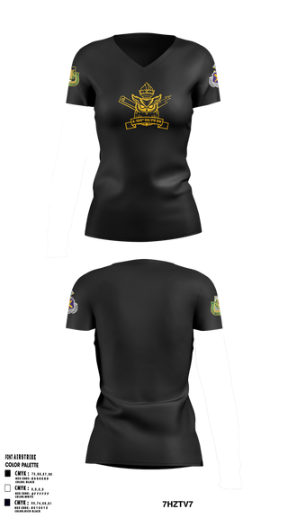 Womens Short Sleeve Vneck Shirt, 4th/104th BN (CA/PO), , Teamtime, Team time, sublimation, custom sports apparel, team uniforms, spirit wear, spiritwear, sports uniforms, custom shirts, team store, custom team store, fundraiser sports, apparel fundraiser
