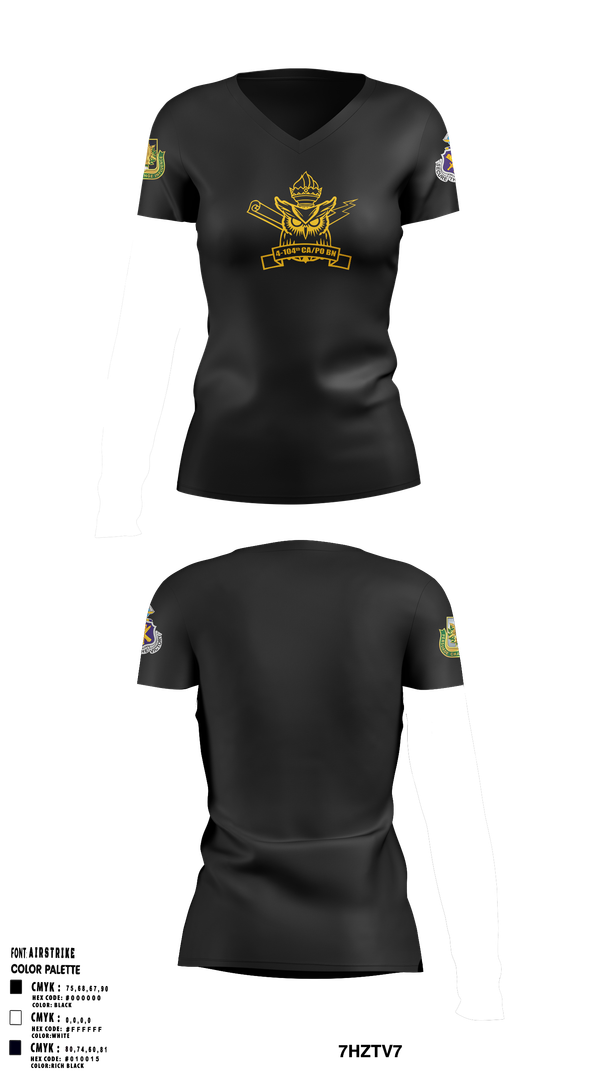 Womens Short Sleeve Vneck Shirt, 4th/104th BN (CA/PO), , Teamtime, Team time, sublimation, custom sports apparel, team uniforms, spirit wear, spiritwear, sports uniforms, custom shirts, team store, custom team store, fundraiser sports, apparel fundraiser