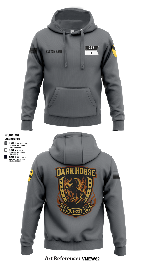 Hoodie, Echo Company, 1-227 AB, 1ACB, 1CD, , Teamtime, Team time, sublimation, custom sports apparel, team uniforms, spirit wear, spiritwear, sports uniforms, custom shirts, team store, custom team store, fundraiser sports, apparel fundraiser