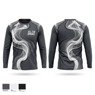 Long Sleeve Performance Shirt, ALL THE SMOKE, Baseball, Teamtime, Team time, sublimation, custom sports apparel, team uniforms, spirit wear, spiritwear, sports uniforms, custom shirts, team store, custom team store, fundraiser sports, apparel fundraiser