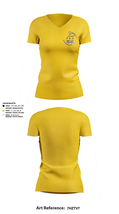 Twirl PGH 8143457 Women's Short Sleeve V-neck Shirt - 8