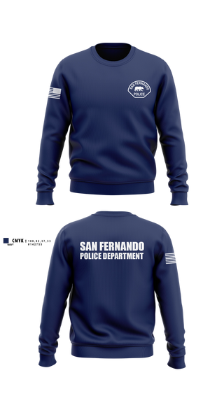 Crew Neck Sweatshirt, San Fernando Police Department, Police, Teamtime, Team time, sublimation, custom sports apparel, team uniforms, spirit wear, spiritwear, sports uniforms, custom shirts, team store, custom team store, fundraiser sports, apparel fundraiser