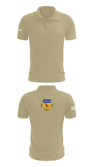 Short Sleeve Performance Polo, Alpha BTRY 2/138th FA, National Guard, Teamtime, Team time, sublimation, custom sports apparel, team uniforms, spirit wear, spiritwear, sports uniforms, custom shirts, team store, custom team store, fundraiser sports, apparel fundraiser