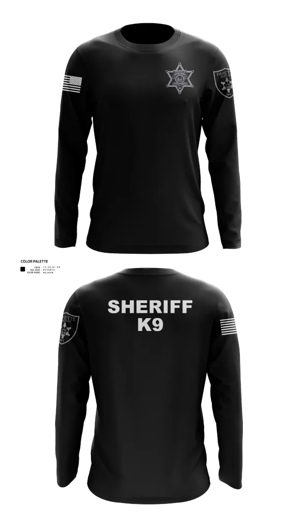 Long Sleeve Performance Shirt, Fayette County Sheriff WV, Police, Teamtime, Team time, sublimation, custom sports apparel, team uniforms, spirit wear, spiritwear, sports uniforms, custom shirts, team store, custom team store, fundraiser sports, apparel fundraiser