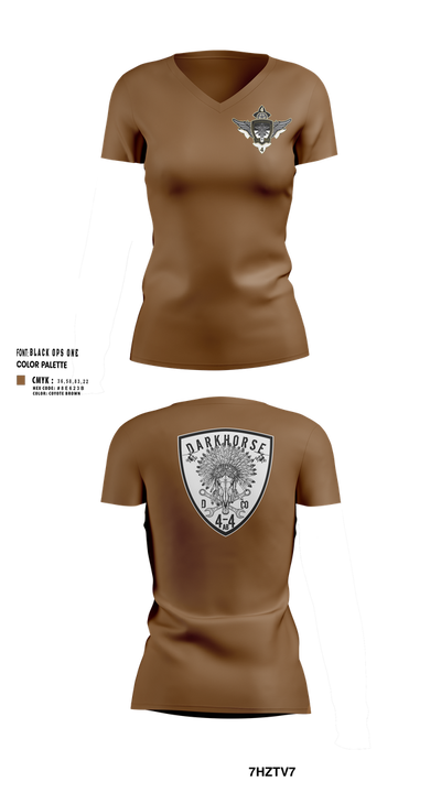D/4-4 32543921 Women's Short Sleeve V-neck Shirt - 30