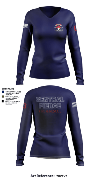 Womens Long Sleeve Vneck Shirt, Central Pierce HazmatCentral Pierce Hazmat, Fire Department, Teamtime, Team time, sublimation, custom sports apparel, team uniforms, spirit wear, spiritwear, sports uniforms, custom shirts, team store, custom team store, fundraiser sports, apparel fundraiser