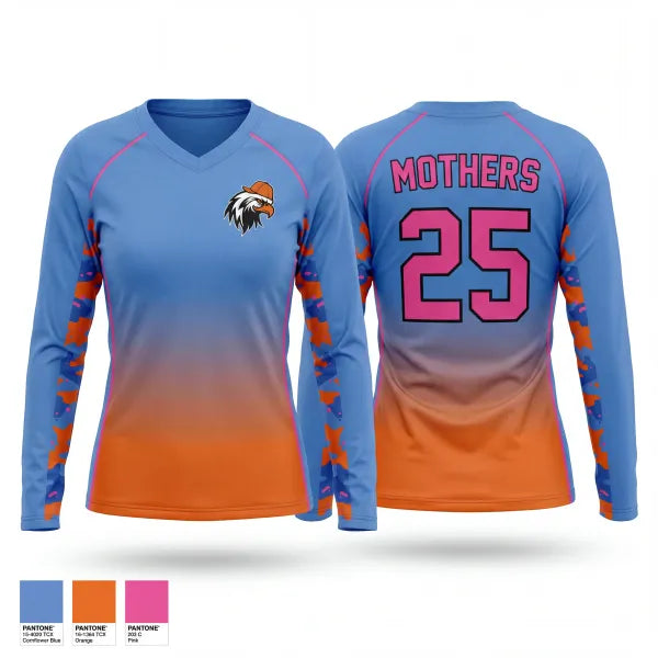 Womens Long Sleeve Vneck Shirt, 2Smooth Baseball, Baseball, Teamtime, Team time, sublimation, custom sports apparel, team uniforms, spirit wear, spiritwear, sports uniforms, custom shirts, team store, custom team store, fundraiser sports, apparel fundraiser