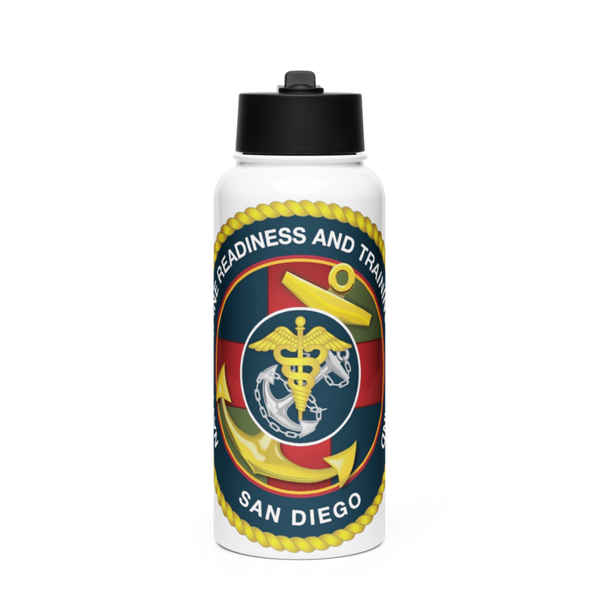 Preventive Medicine 7469066 Stainless Steel Water Bottle with a Straw Lid