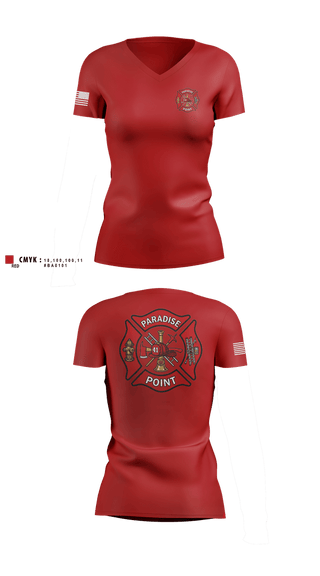 Womens Short Sleeve Vneck Shirt, Paradise Point, Fire Department, Teamtime, Team time, sublimation, custom sports apparel, team uniforms, spirit wear, spiritwear, sports uniforms, custom shirts, team store, custom team store, fundraiser sports, apparel fundraiser