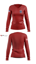 Crossett Fire Department Women's Long Sleeve V-neck Shirt - 14