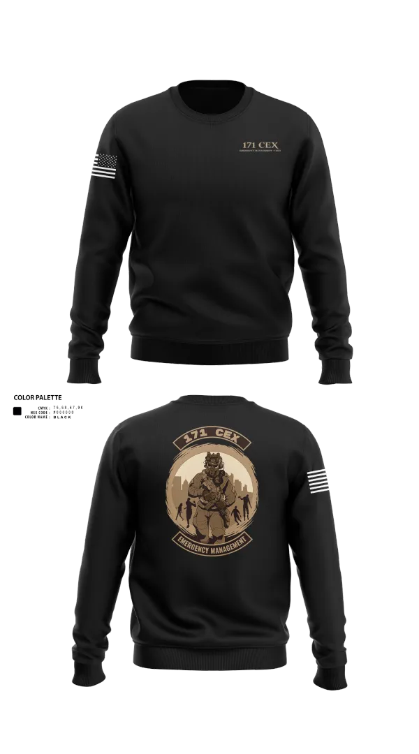 Crew Neck Sweatshirt, 171st Emergency Management Flight, , Teamtime, Team time, sublimation, custom sports apparel, team uniforms, spirit wear, spiritwear, sports uniforms, custom shirts, team store, custom team store, fundraiser sports, apparel fundraiser