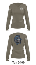 Fairchild AFB Chiefs 84120345 Women's Long Sleeve V-neck Shirt - 11