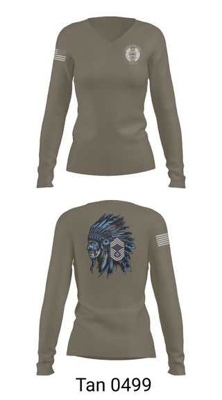 Womens Long Sleeve Vneck Shirt, Fairchild AFB Chiefs, Air Force, Teamtime, Team time, sublimation, custom sports apparel, team uniforms, spirit wear, spiritwear, sports uniforms, custom shirts, team store, custom team store, fundraiser sports, apparel fundraiser