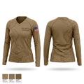 USS NORTH CAROLINA Women's Long Sleeve V-neck Shirt - 1