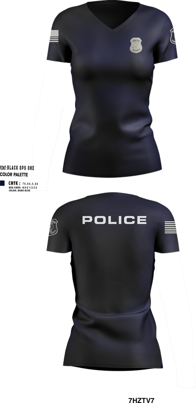 RRPD 85148430 Women's Short Sleeve V-neck Shirt - 204
