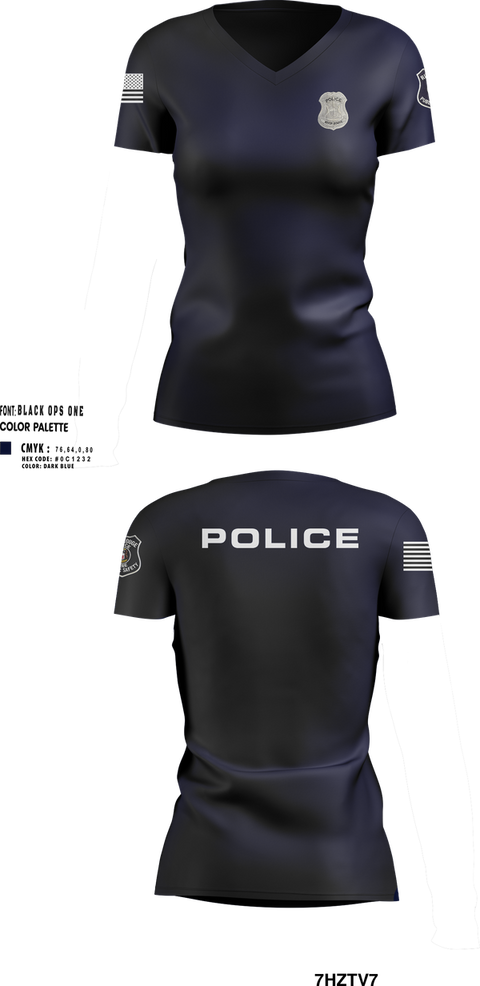 Womens Short Sleeve Vneck Shirt, RRPD, Police, Teamtime, Team time, sublimation, custom sports apparel, team uniforms, spirit wear, spiritwear, sports uniforms, custom shirts, team store, custom team store, fundraiser sports, apparel fundraiser